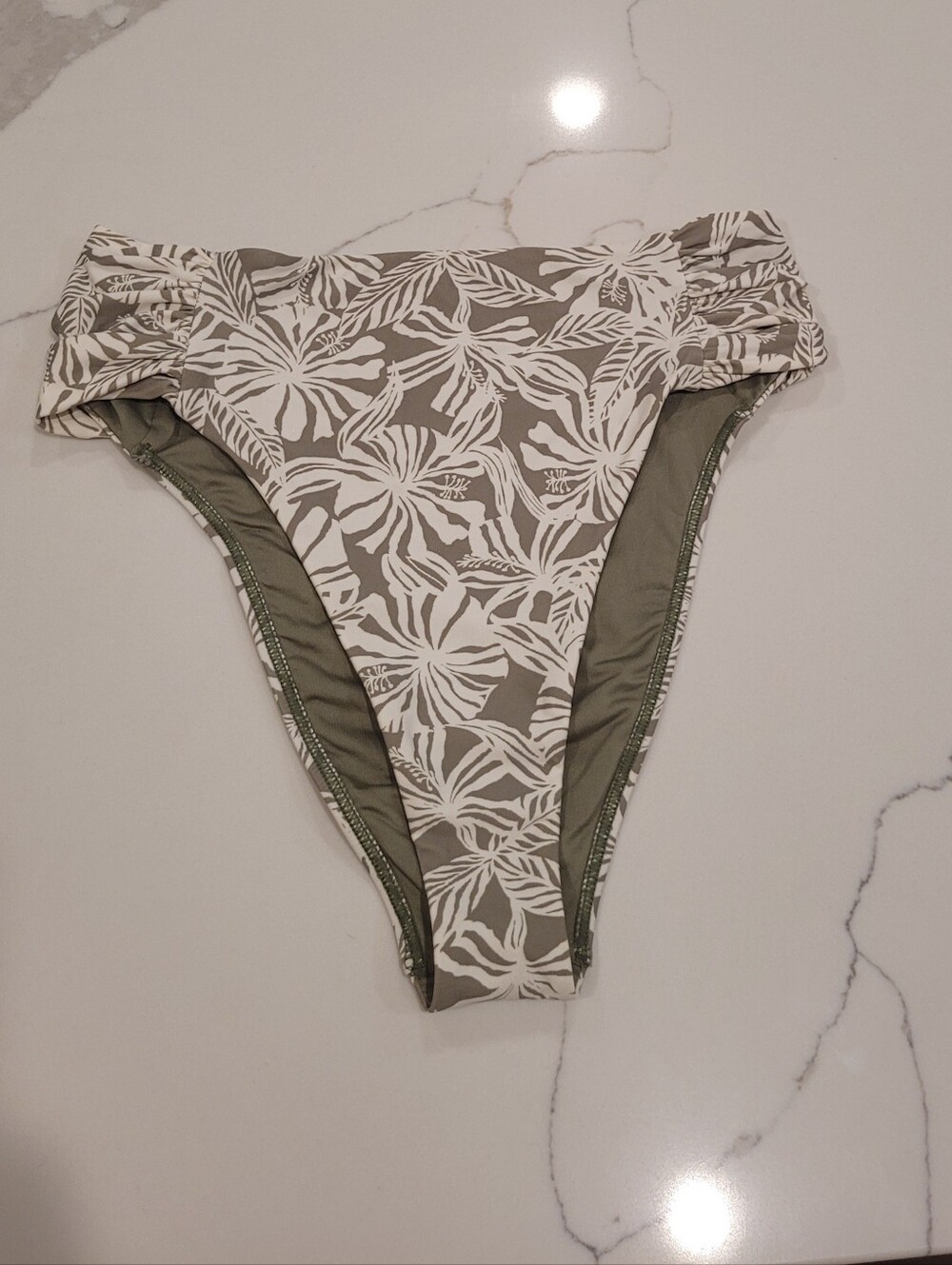 O'Neill Blue Cheeky Bikini Bottom Tag - Black Graphic